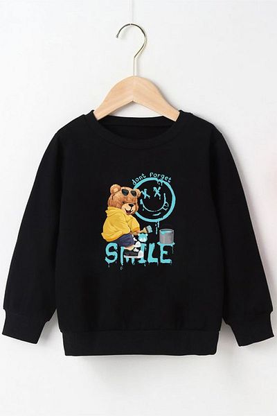 FYK COLLECTİON Комплект от 2 части суичър с щампа и яка 0 за момче