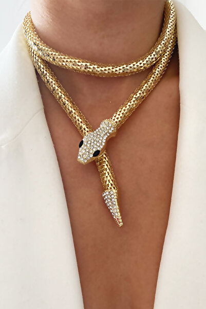 Liveyn Design قلادة طويلة بتصميم الأفعى