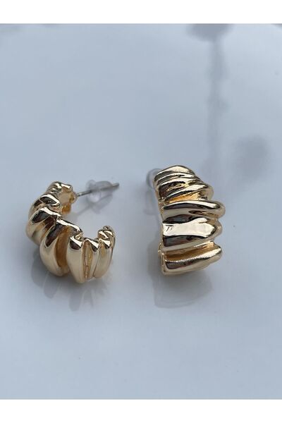 Lavian Accessories Gold Renk Stream Küpe