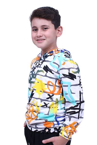 FYK COLLECTİON Hanorac pentru băieți - Colecția Fyk, cu model, mânecă lungă, 2 fire