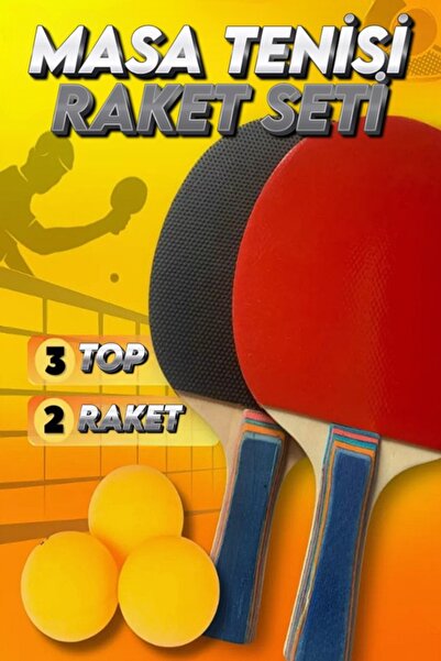 xolo Profesyonel 2 Raket 3 Top Masa Tenisi Raket Seti Çift Taraflı Sert Yumuş...
