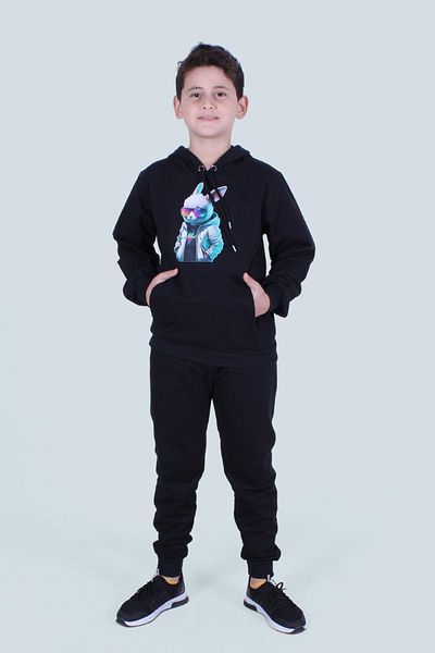 FYK COLLECTİON Σετ αθλητικής φόρμας με κουκούλα για αγόρι με στάμπα