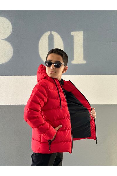 DOXGER Palton puf pentru copii de iarnă - Design confortabil și elegant
