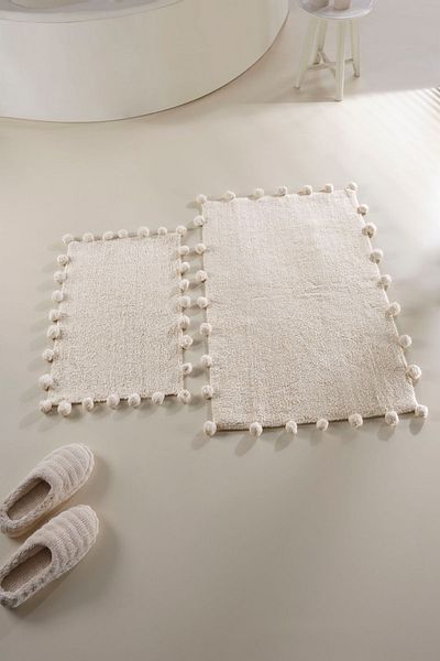 İrya Χαλάκι μπάνιου Alya 100% βαμβακερό εκρού 40x60 60x90