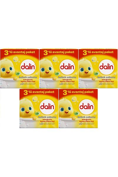 Dalin 100GR Baby Soap - Set of 15 Box for Sensitive Skin (5PK*3)