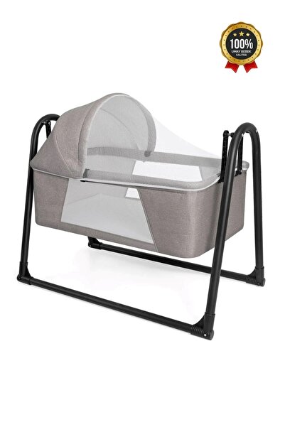 TURHAN BEBE Fileli Silinebilir Portatif Sallanır Anne Yanı Beşik Sepet Beşik ...