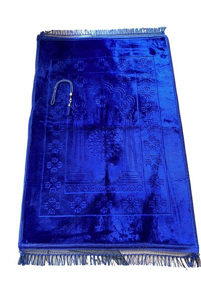 Hicaz hac ve umre Plush Prayer Mat and Prayer Beads - Gift Set