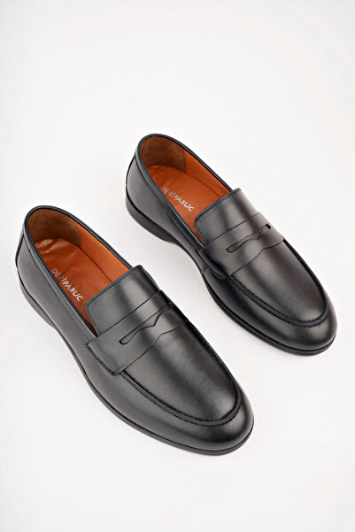 Deripabuc Men's Casual Genuine Leather Shoes - Black, Mrd25-0530-l