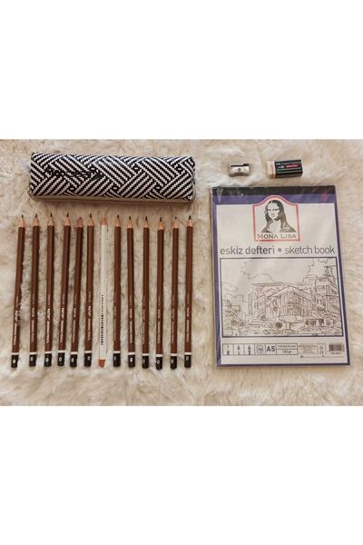 Südor Black Pencil Study and Initiation Set 3 Artistic Materials (Stationery Painting Activity)