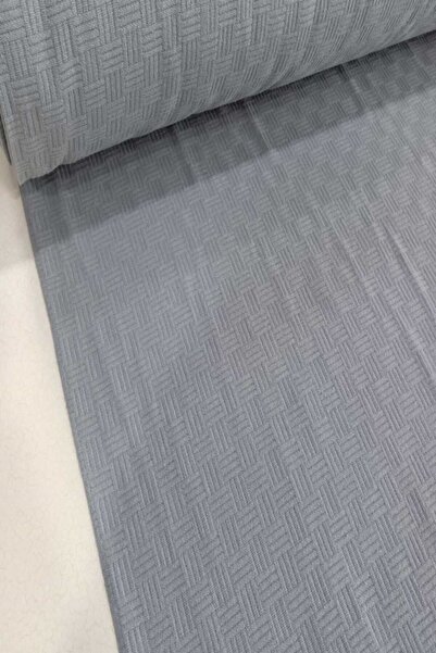 Tekstil Home Colorful Hotel Series Double Small Checker Pattern Pique Cotton 200x240 Size. Multi-Purpose Gray Color