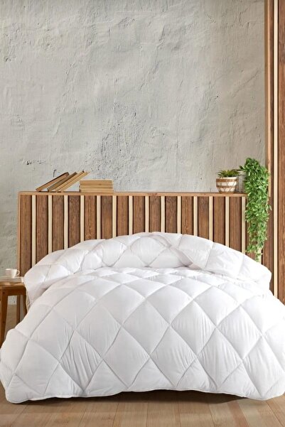 Tekstil Home لحاف مزدوج من الألياف الدقيقة من سلسلة فنادق فاخرة 195x215eb لون أبيض