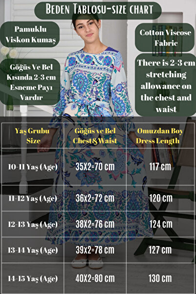 Asortik Kids Μακρύ φόρεμα από 100% βαμβακερή βισκόζη για κορίτσια