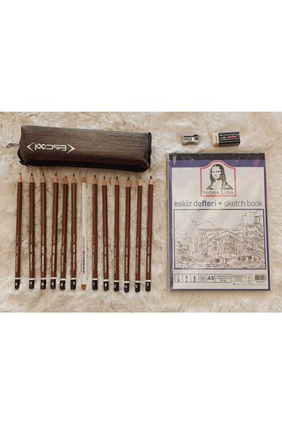 Südor Black Pencil Study and Initiation Set 3 Artistic Materials (Stationery Painting Activity)