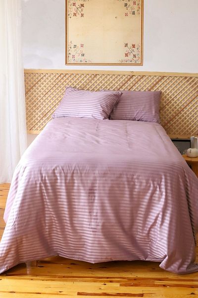 Tekstil Home Set de husă de pilotă din satin de bumbac cu dungi elastice din seria Hotel de lux