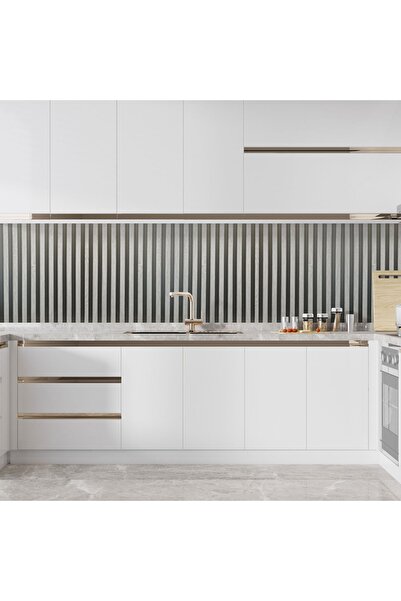 Home Sf 608 Gümüş Renkli Lambri Desenli Ahşap Görünümlü Yapışkanlı Folyo
