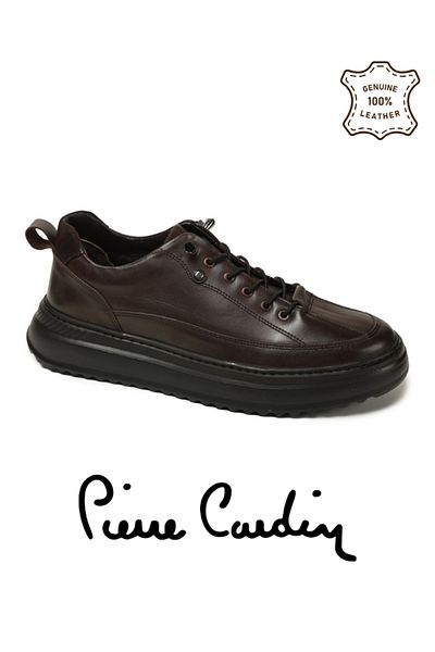 Pierre Cardin Γνήσιο δέρμα καφέ Comfort Casual Παπούτσια