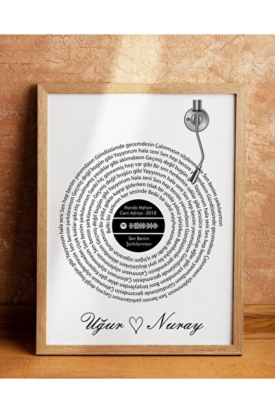 Ayışığı Dizayn Spotify Kodlu Kişiye Özel Sevgili Hediye - Çifte Özel Ahşap Çe...