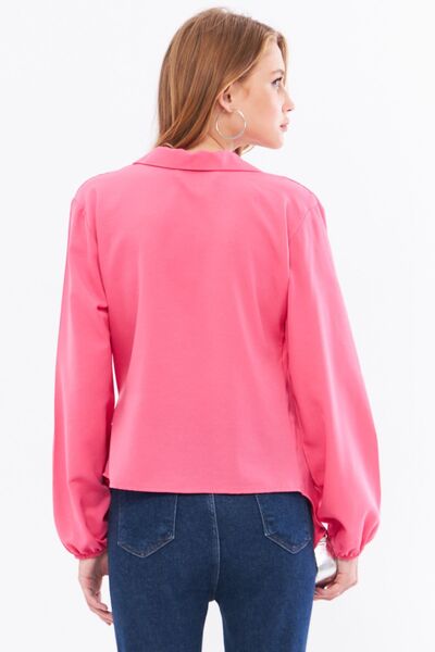 armonika Pink Double-breasted Women's Blouse - ARM-22Y024025