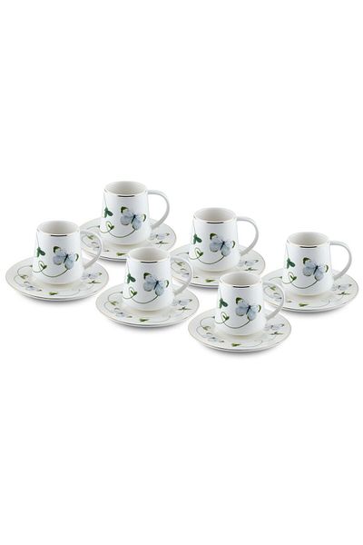 The Mia Butterfly Turkish Coffee Cup Set for 6 People