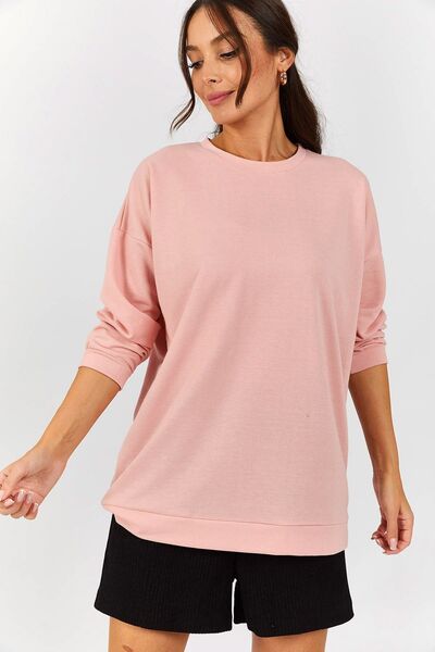 armonika سويت شيرت نسائي كبير الحجم بياقة دائرية وبودرة ARM-22K024027