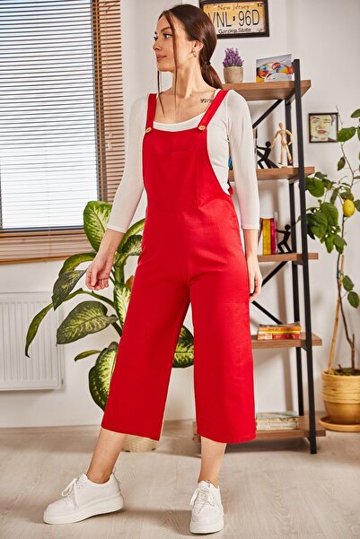armonika Women's Light Red Gardener Overalls ARM-20K001117