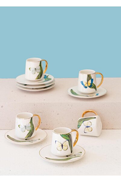 The Mia Folium 6-Person Turkish Coffee Cup Set