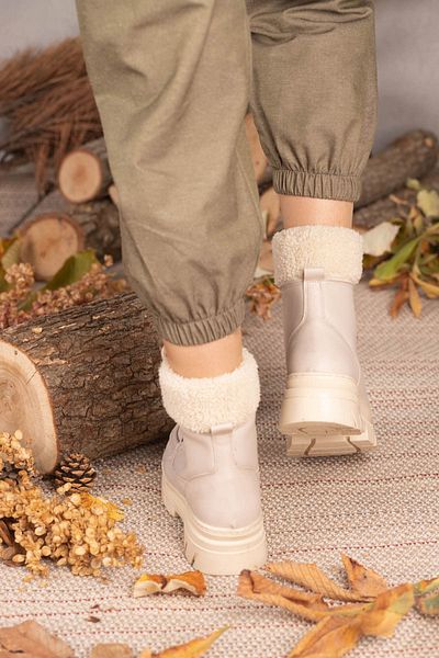 armonika FLR01 FURRY LACED BOOTS WITH ZIPPER AND WARM LINING