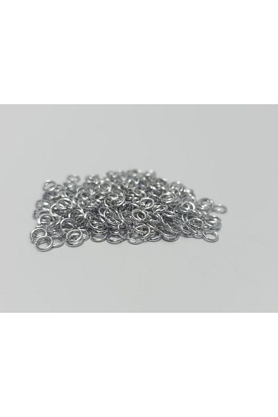 Yüksel Boncuk 4X0.9 mm Silver Plated Metal Ring (10 Gr)
