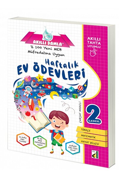 Damla Yayınevi Akıllı Damla 2. Sınıf Haftalık Ev Ödevleri