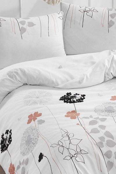 Eponj Home Διπλό Σετ Παπλωματοθήκη Easy-Iron Atlantis White