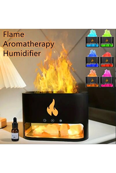 Tastech 3d Alevli Oda Hava Nemlendirici Himalaya Tuzlu Aroma Difizör 250 ml Ultrasonik Koku Cihazı