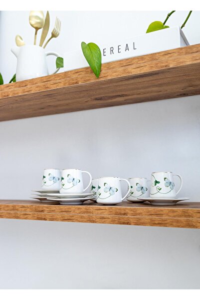 The Mia Butterfly Turkish Coffee Cup Set for 6 People