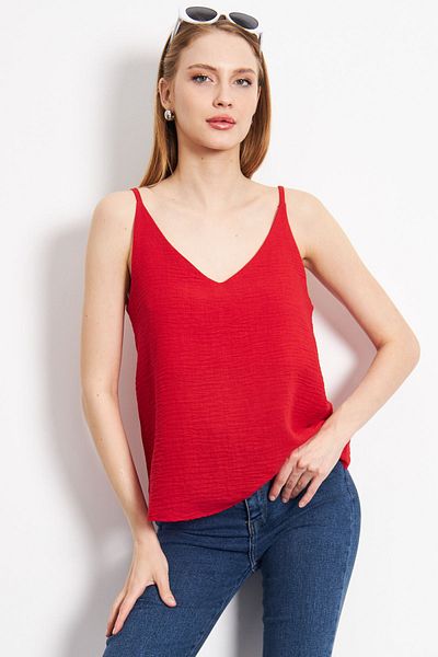 armonika Γυναικεία μπλούζα Red Line Look με λουράκια - ARM-24Y001064