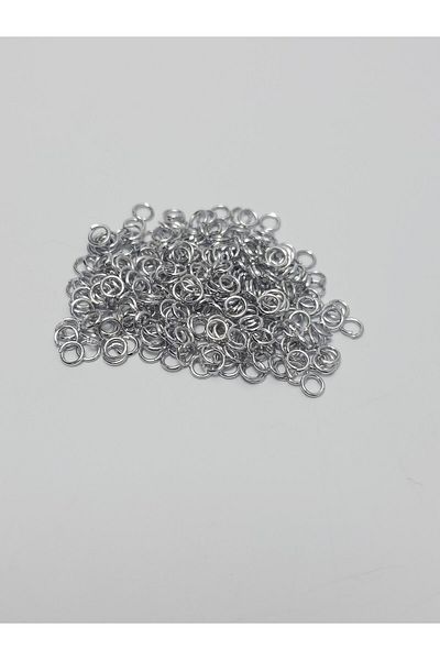 Yüksel Boncuk 4X0.9 mm Silver Plated Metal Ring (10 Gr)