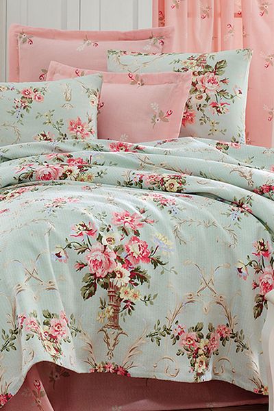 Eponj Home Dublu Natural Pique Printed Alanur Mint