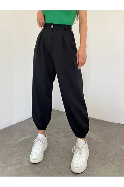 Bella Dossi High Waist and Belted Women's Sports Baggy Trousers - Elastic Leg