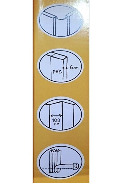 Genel Markalar Pvc Katlanabilir Kayın Akordiyon Kapı 100x200 Cm