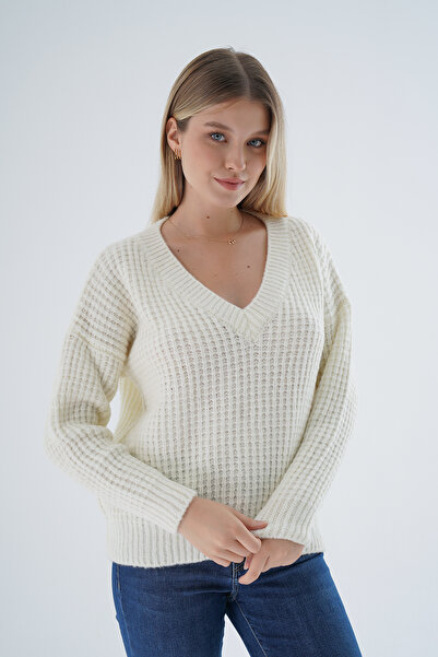Trist Star Pulover tricotat Thessaloniki cu decolteu în V - TRIST-6160