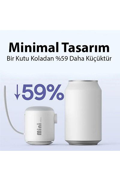 Baseus 1600Mah Mini Super Speed Portable Air Pump with Inflating Pom for Inflatable Bed, Tent, Bagel