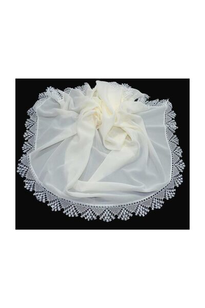 Evsay Iğne Oyalı Örtü 70*140 Renk Krem