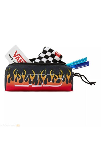 Vans Ateşli Siyah Kırmızı Sarı Özel Vans Yazılı Kalem Kutu