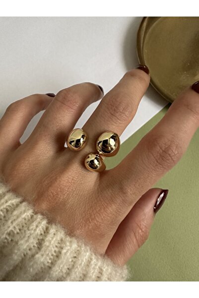 ringbox Gold Bombeli 3 Başlı Yüzük