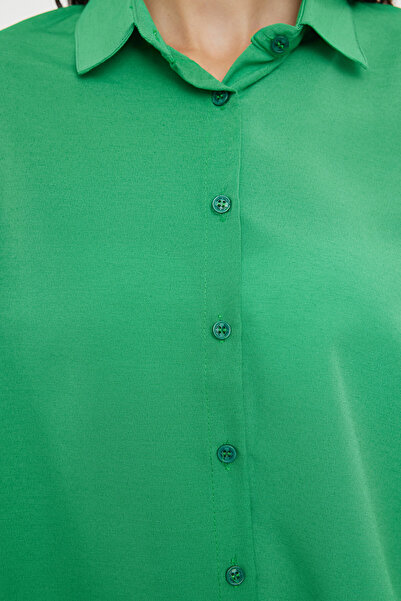 Trendyol Collection Green Woven Shirt Tbess24Go00044