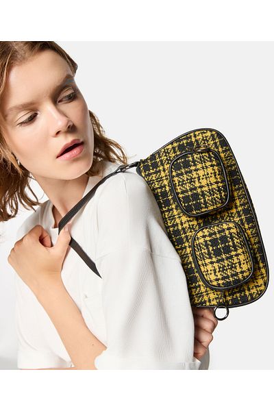 Twist Patterned Plaid Bag