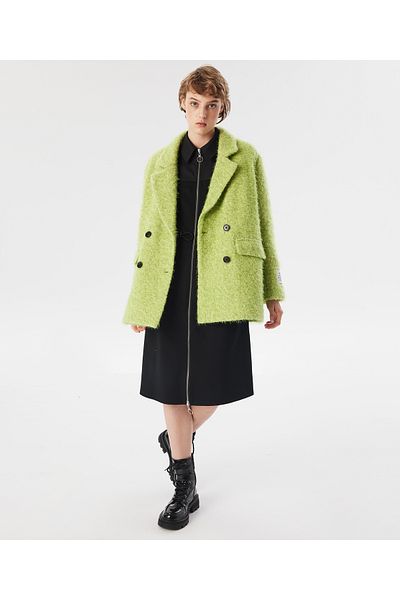Twist Lime Woven Coat