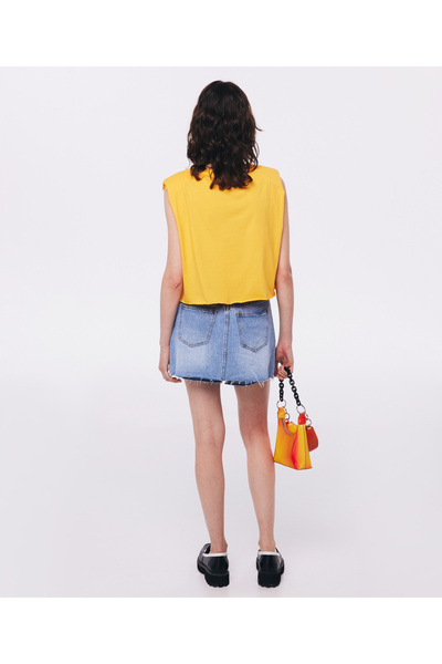 Twist Denim Blue Skirt