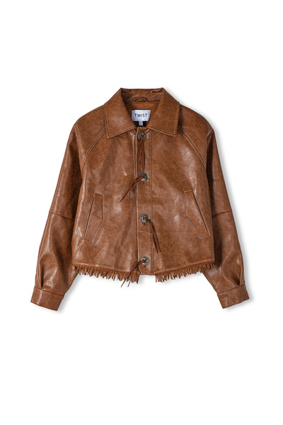 Twist Brown Woven Coat - TW 6230012135074