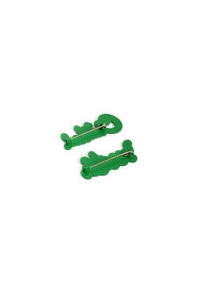 Twist Slogan Brooch