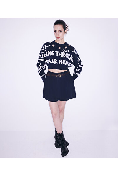 Twist Navy Blue Knitwear Sweater