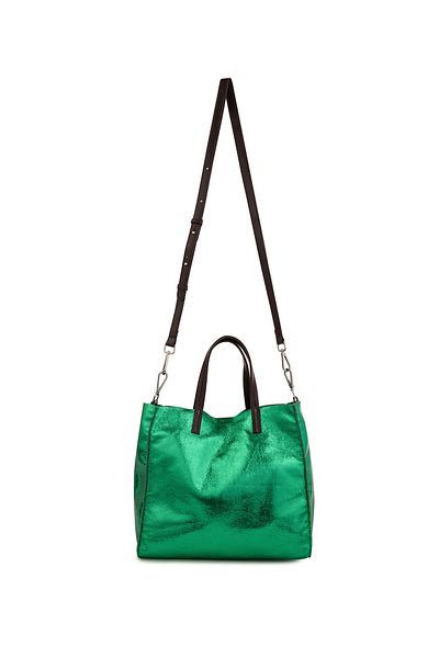 Twist Double Piece Shiny Textured Bag